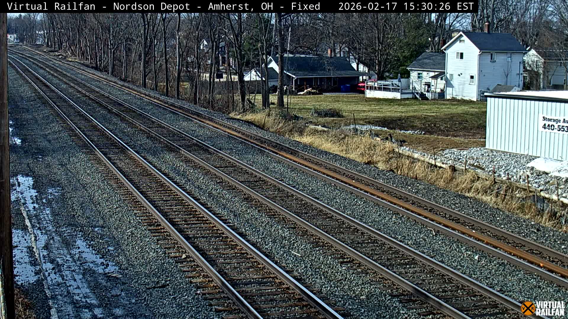 Ohio, Amherst City & Nordson Depot & Rail Crossing towards West Live Cam - Amherst, Lorain, Ohio, USA