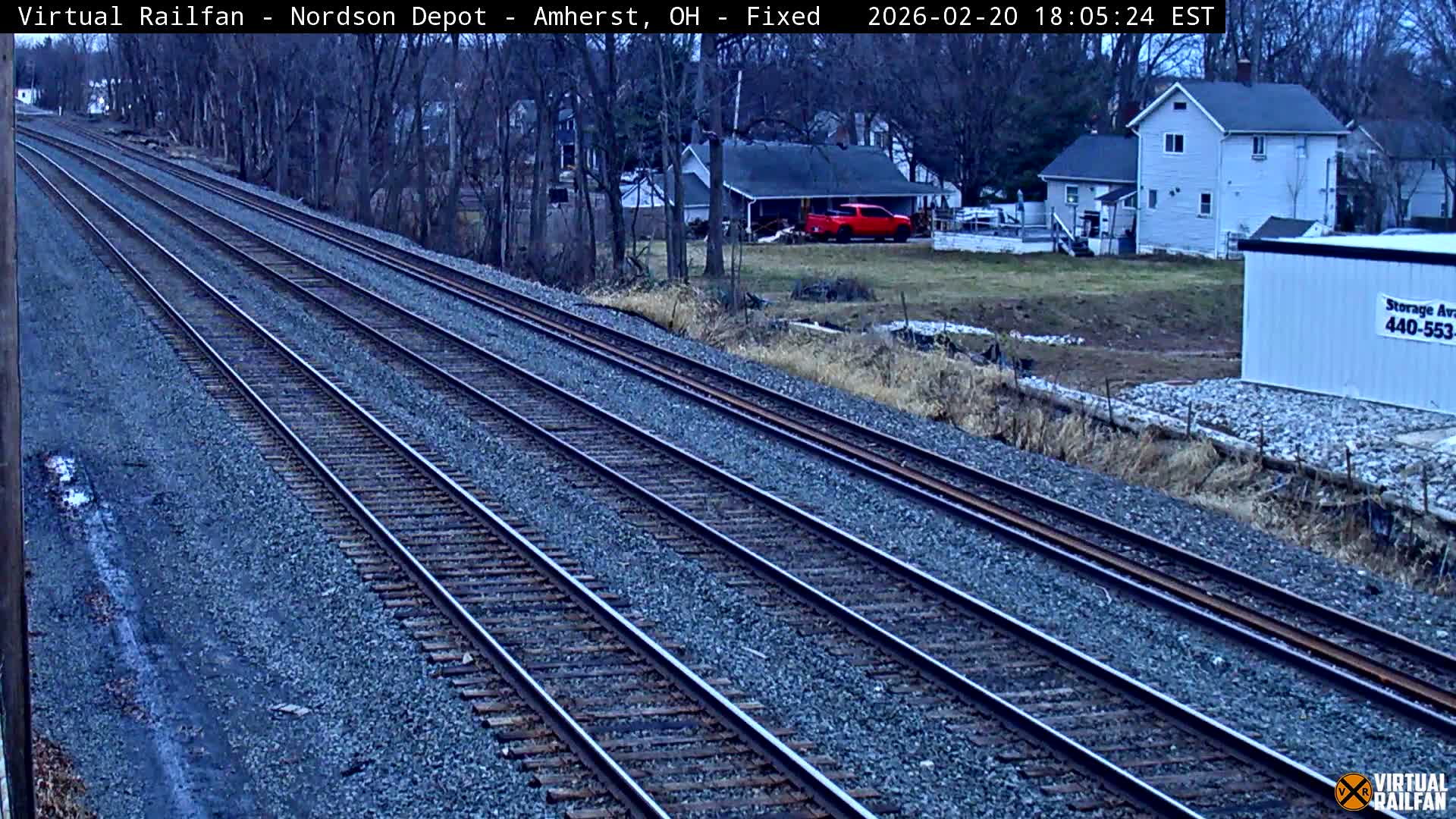 Ohio, Amherst City & Nordson Depot & Rail Crossing towards West Live Cam - Amherst, Lorain, Ohio, USA