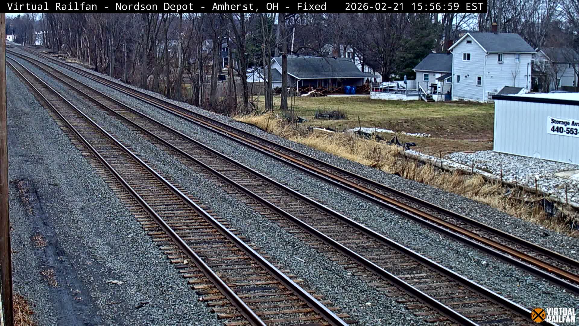 Ohio, Amherst City & Nordson Depot & Rail Crossing towards West Live Cam - Amherst, Lorain, Ohio, USA