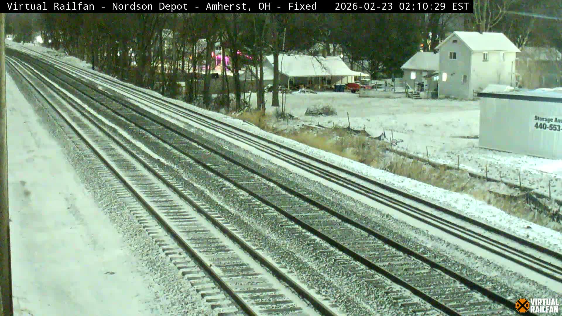 Ohio, Amherst City & Nordson Depot & Rail Crossing towards West Live Cam - Amherst, Lorain, Ohio, USA