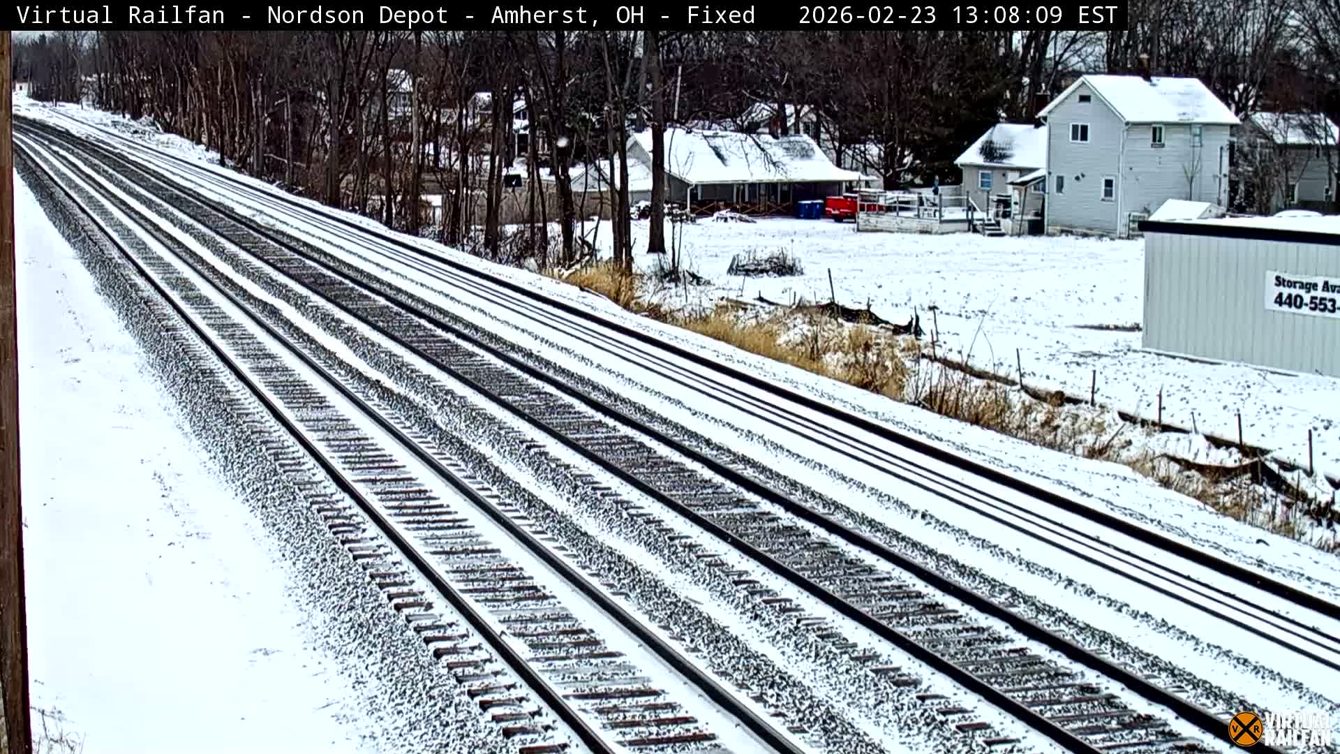 Ohio, Amherst City & Nordson Depot & Rail Crossing towards West Live Cam - Amherst, Lorain, Ohio, USA