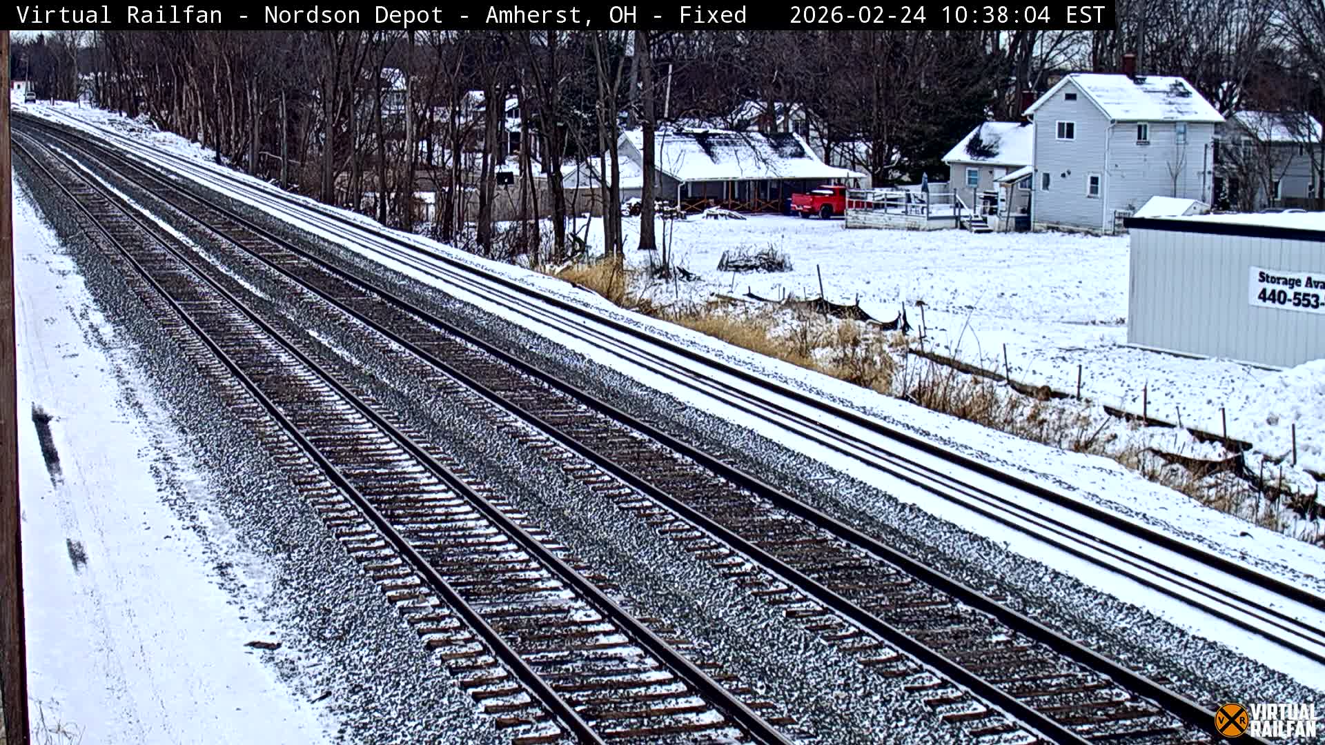 Ohio, Amherst City & Nordson Depot & Rail Crossing towards West Live Cam - Amherst, Lorain, Ohio, USA