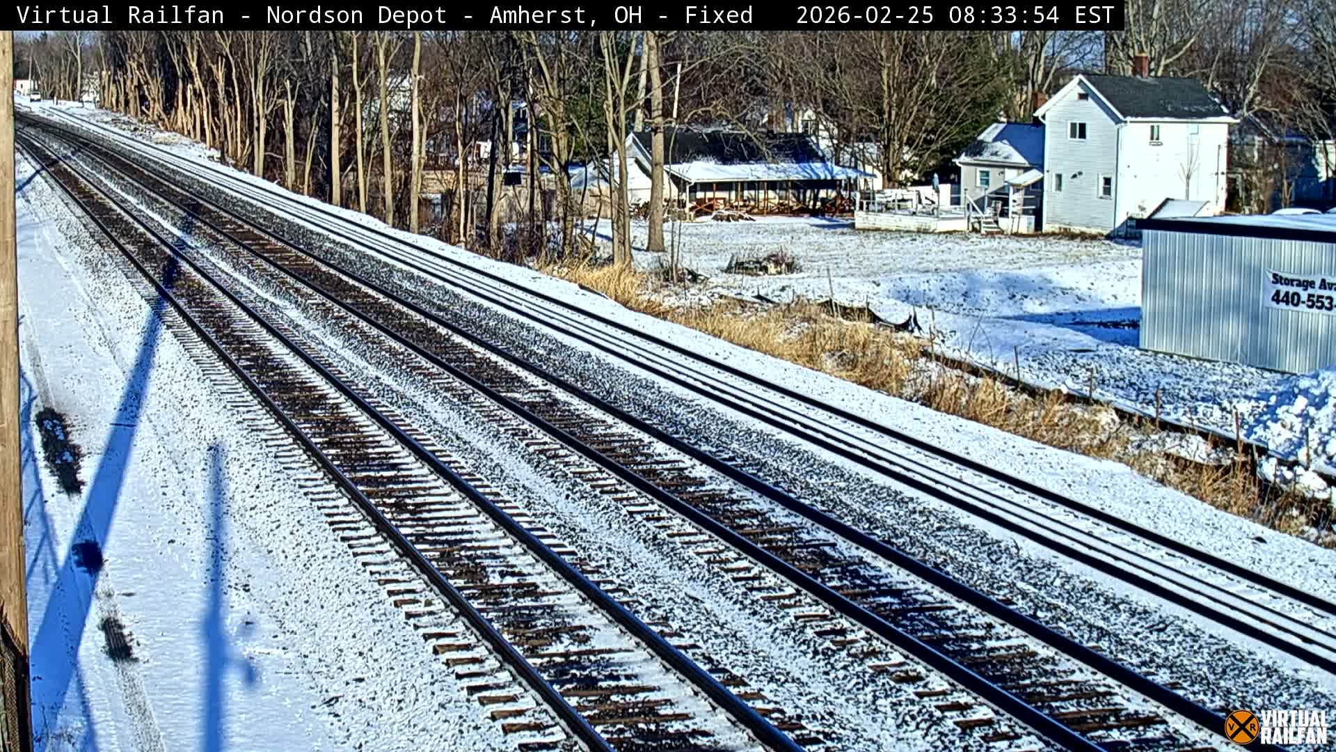 Ohio, Amherst City & Nordson Depot & Rail Crossing towards West Live Cam - Amherst, Lorain, Ohio, USA