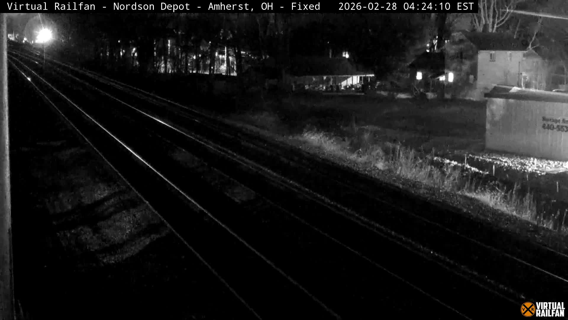 Ohio, Amherst City & Nordson Depot & Rail Crossing towards West Live Cam - Amherst, Lorain, Ohio, USA