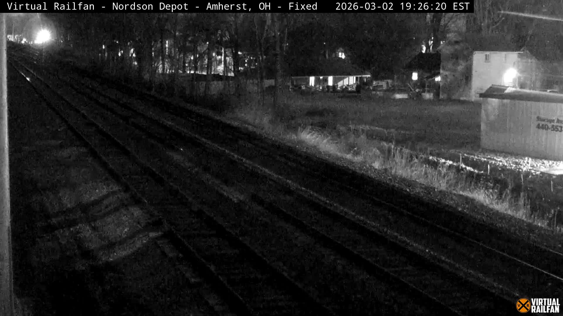 Ohio, Amherst City & Nordson Depot & Rail Crossing towards West Live Cam - Amherst, Lorain, Ohio, USA