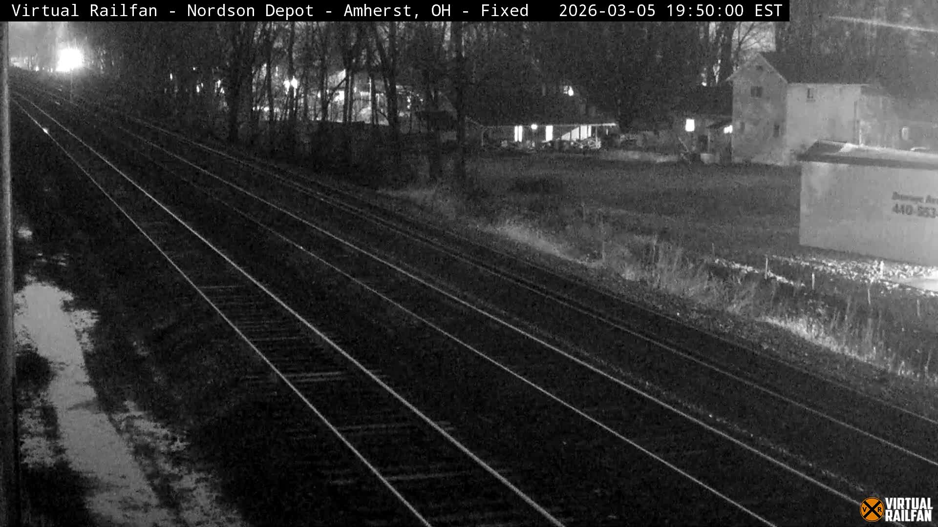 Ohio, Amherst City & Nordson Depot & Rail Crossing towards West Live Cam - Amherst, Lorain, Ohio, USA