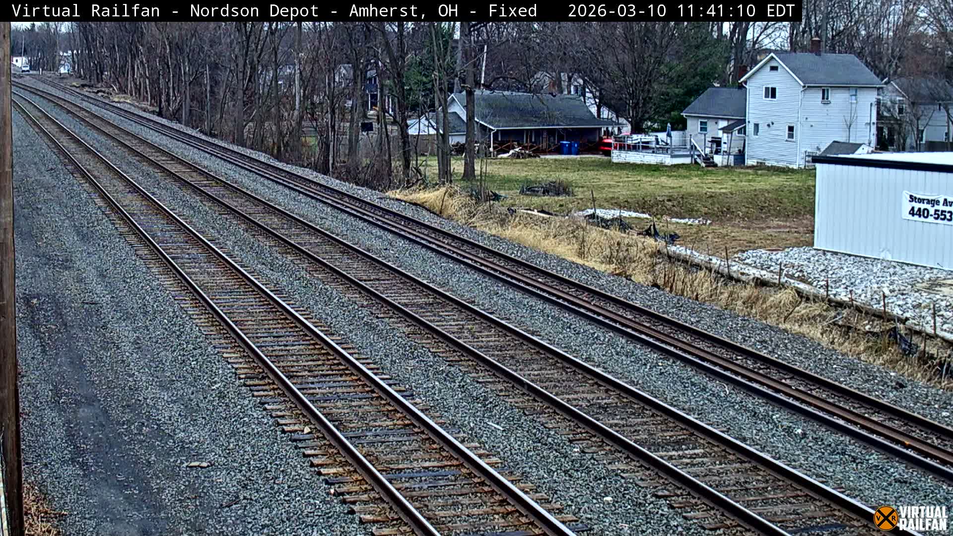 Ohio, Amherst City & Nordson Depot & Rail Crossing towards West Live Cam - Amherst, Lorain, Ohio, USA