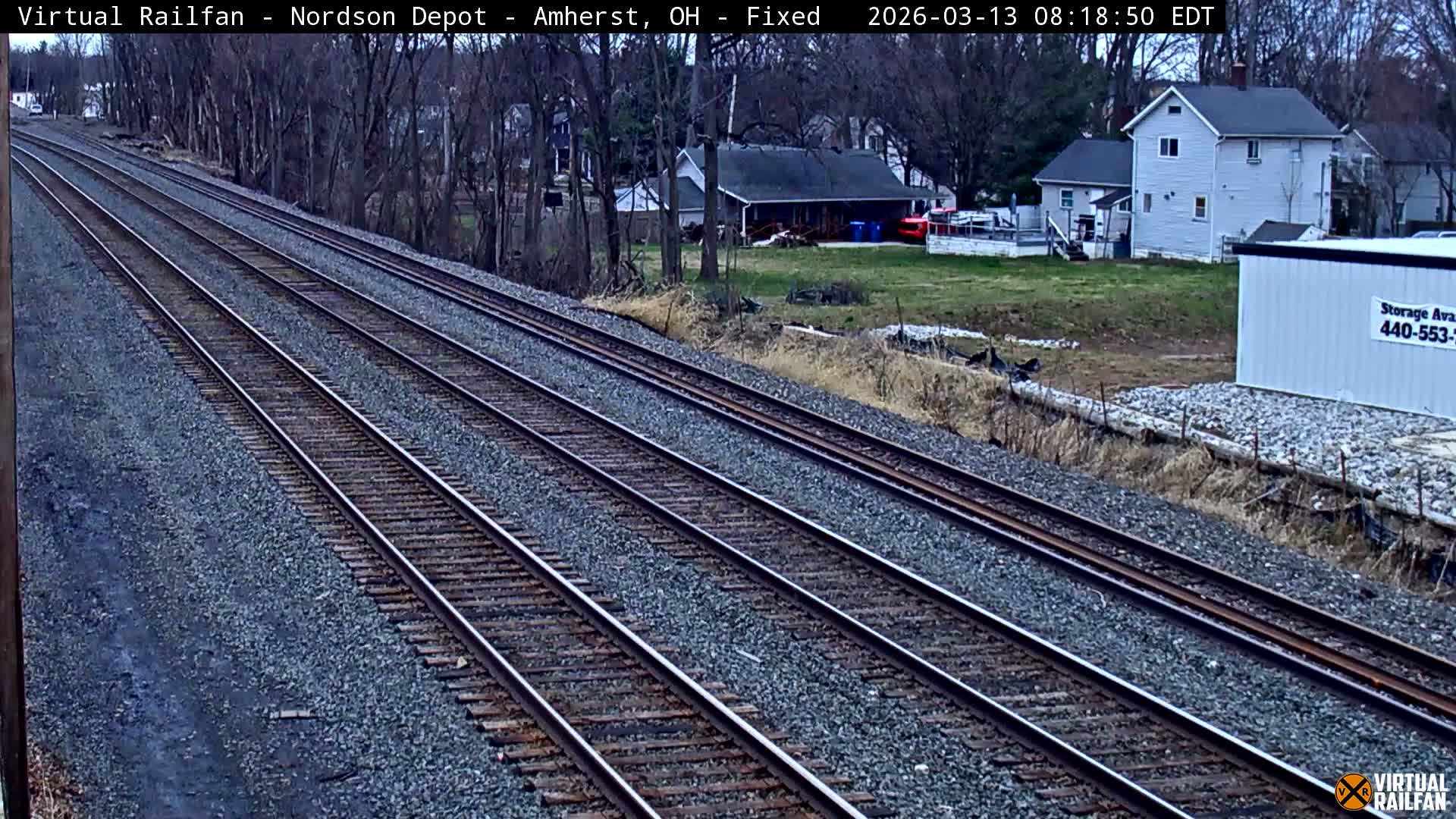 Ohio, Amherst City & Nordson Depot & Rail Crossing towards West Live Cam - Amherst, Lorain, Ohio, USA
