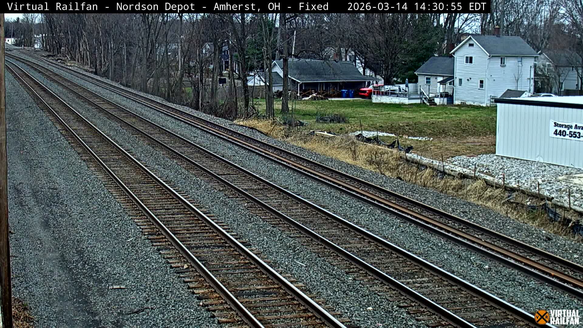Ohio, Amherst City & Nordson Depot & Rail Crossing towards West Live Cam - Amherst, Lorain, Ohio, USA