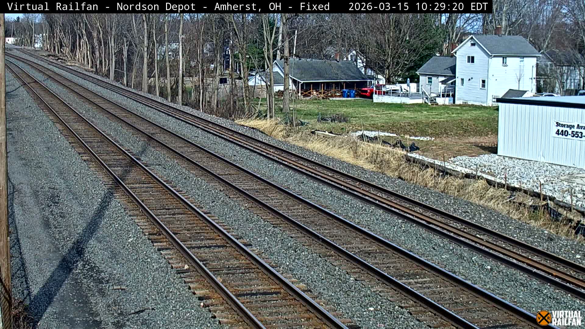 Ohio, Amherst City & Nordson Depot & Rail Crossing towards West Live Cam - Amherst, Lorain, Ohio, USA