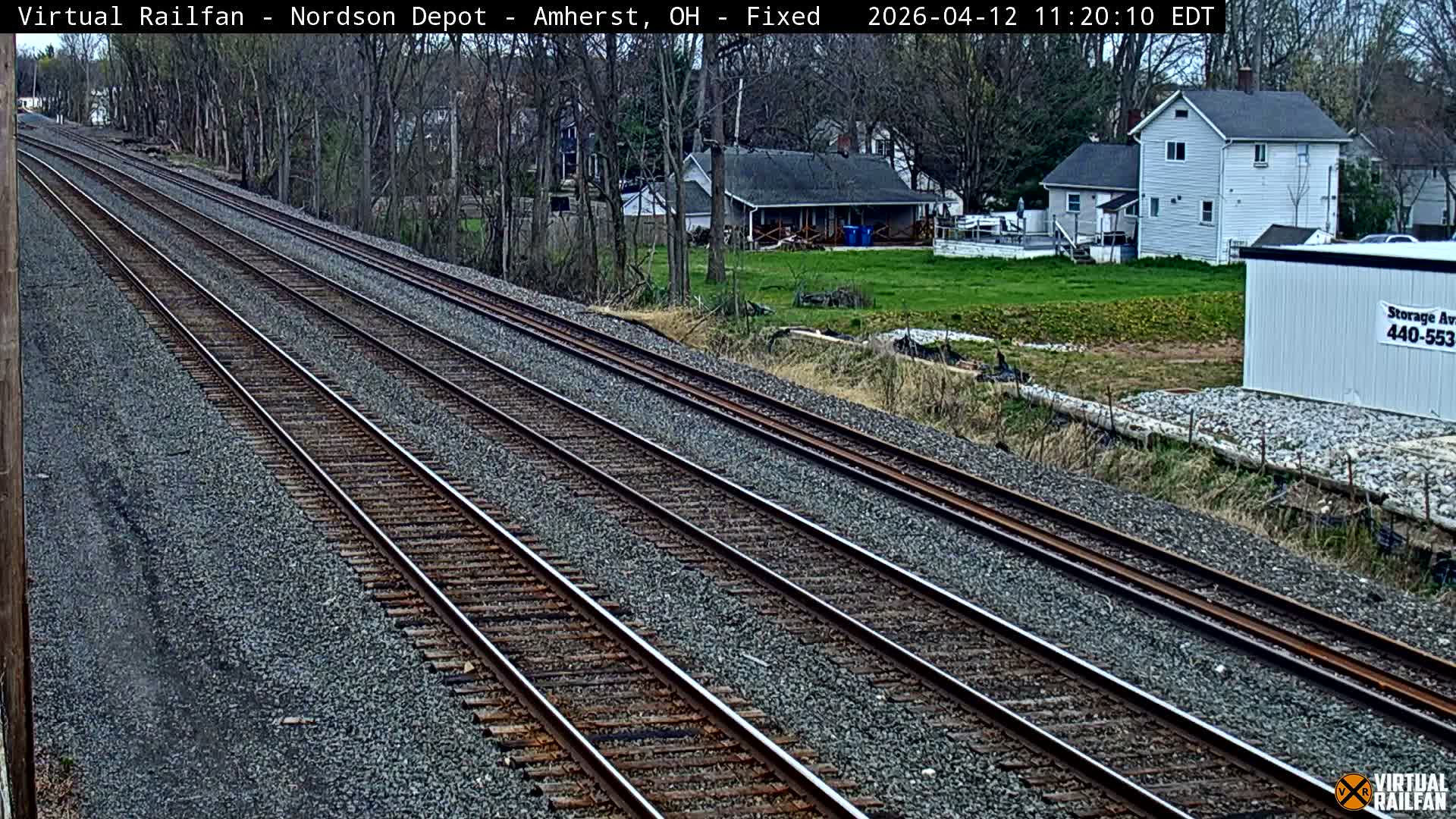 Ohio, Amherst City & Nordson Depot & Rail Crossing towards West Live Cam - Amherst, Lorain, Ohio, USA