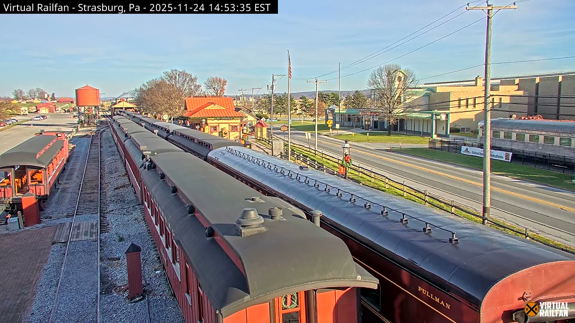 Pennsylvania, Strasburg Railroad Station & Railroad Museum of Museum Pennsylvania PTZ Live Cam - Strasburg, Lancaster, Pennsylvania, USA