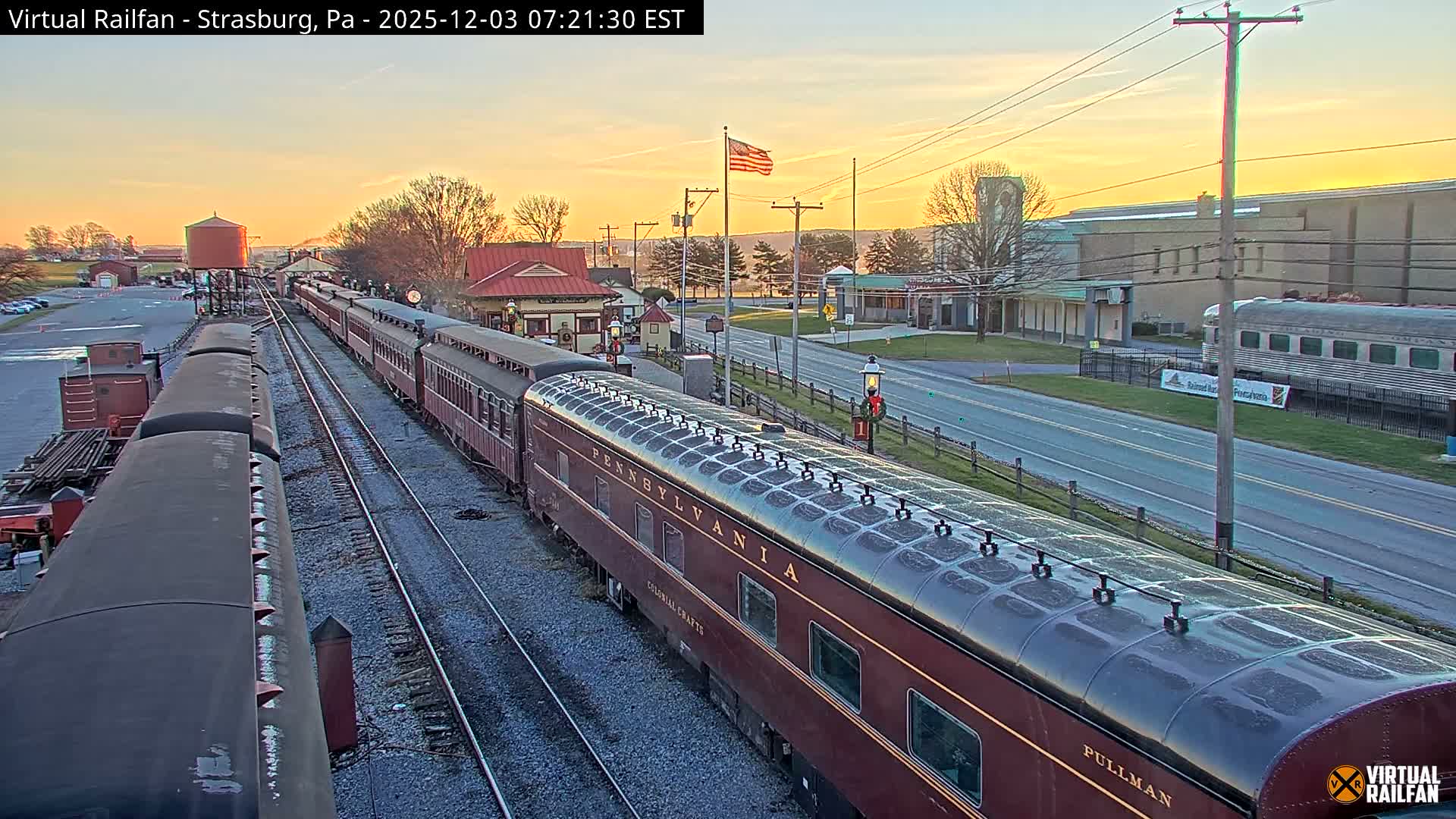 Pennsylvania, Strasburg Railroad Station & Railroad Museum of Museum Pennsylvania PTZ Live Cam - Strasburg, Lancaster, Pennsylvania, USA