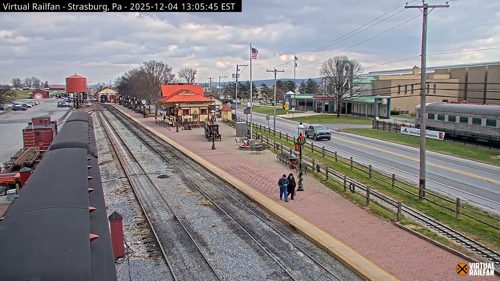 Pennsylvania, Strasburg Railroad Station & Railroad Museum of Museum Pennsylvania PTZ Live Cam - Strasburg, Lancaster, Pennsylvania, USA