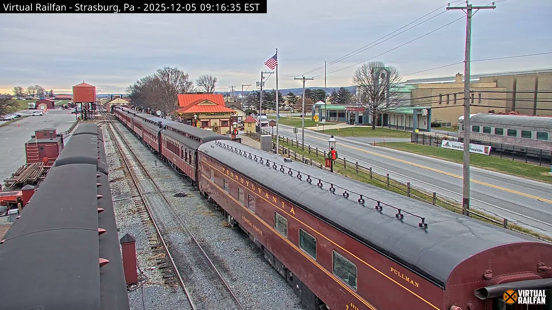Pennsylvania, Strasburg Railroad Station & Railroad Museum of Museum Pennsylvania PTZ Live Cam - Strasburg, Lancaster, Pennsylvania, USA