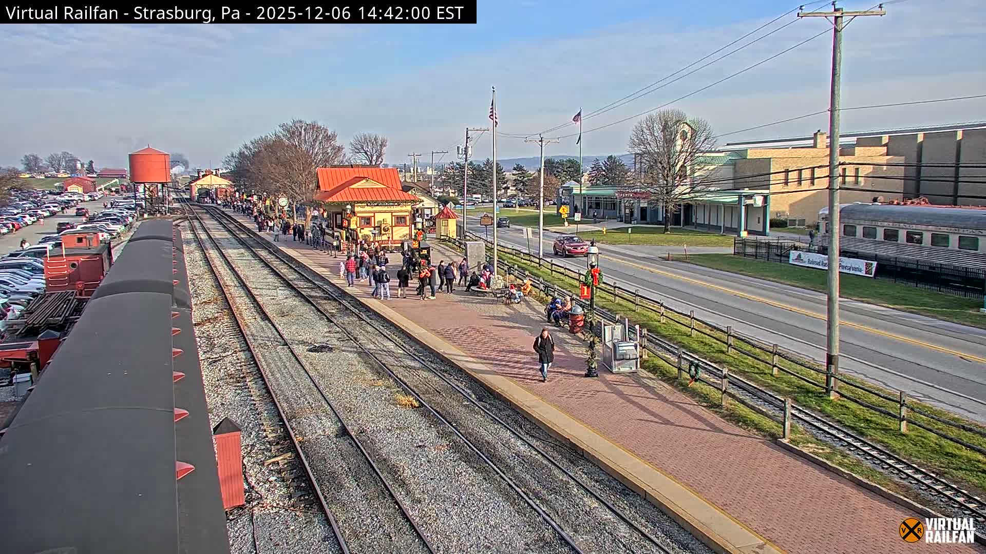 Pennsylvania, Strasburg Railroad Station & Railroad Museum of Museum Pennsylvania PTZ Live Cam - Strasburg, Lancaster, Pennsylvania, USA