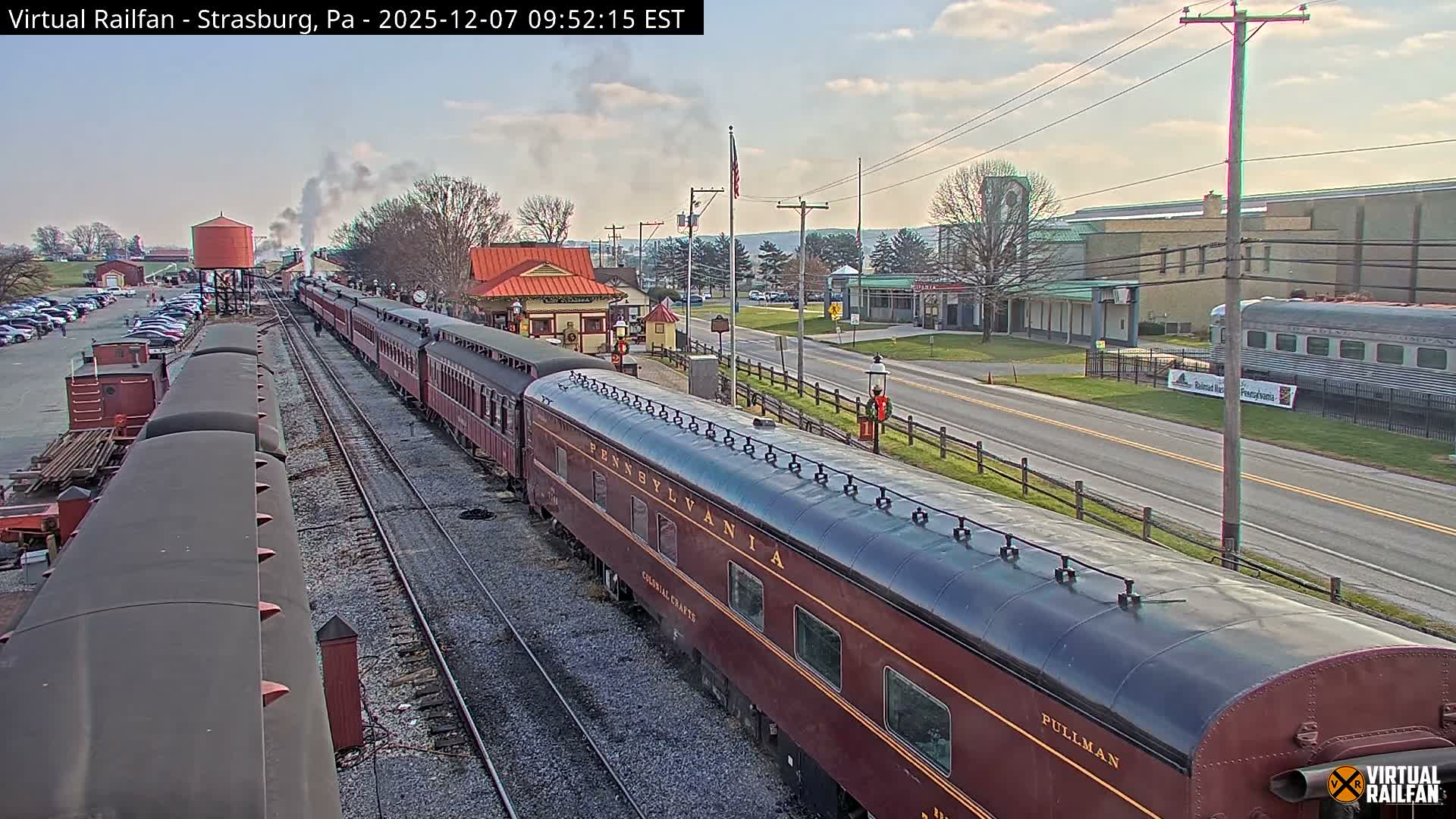 Pennsylvania, Strasburg Railroad Station & Railroad Museum of Museum Pennsylvania PTZ Live Cam - Strasburg, Lancaster, Pennsylvania, USA