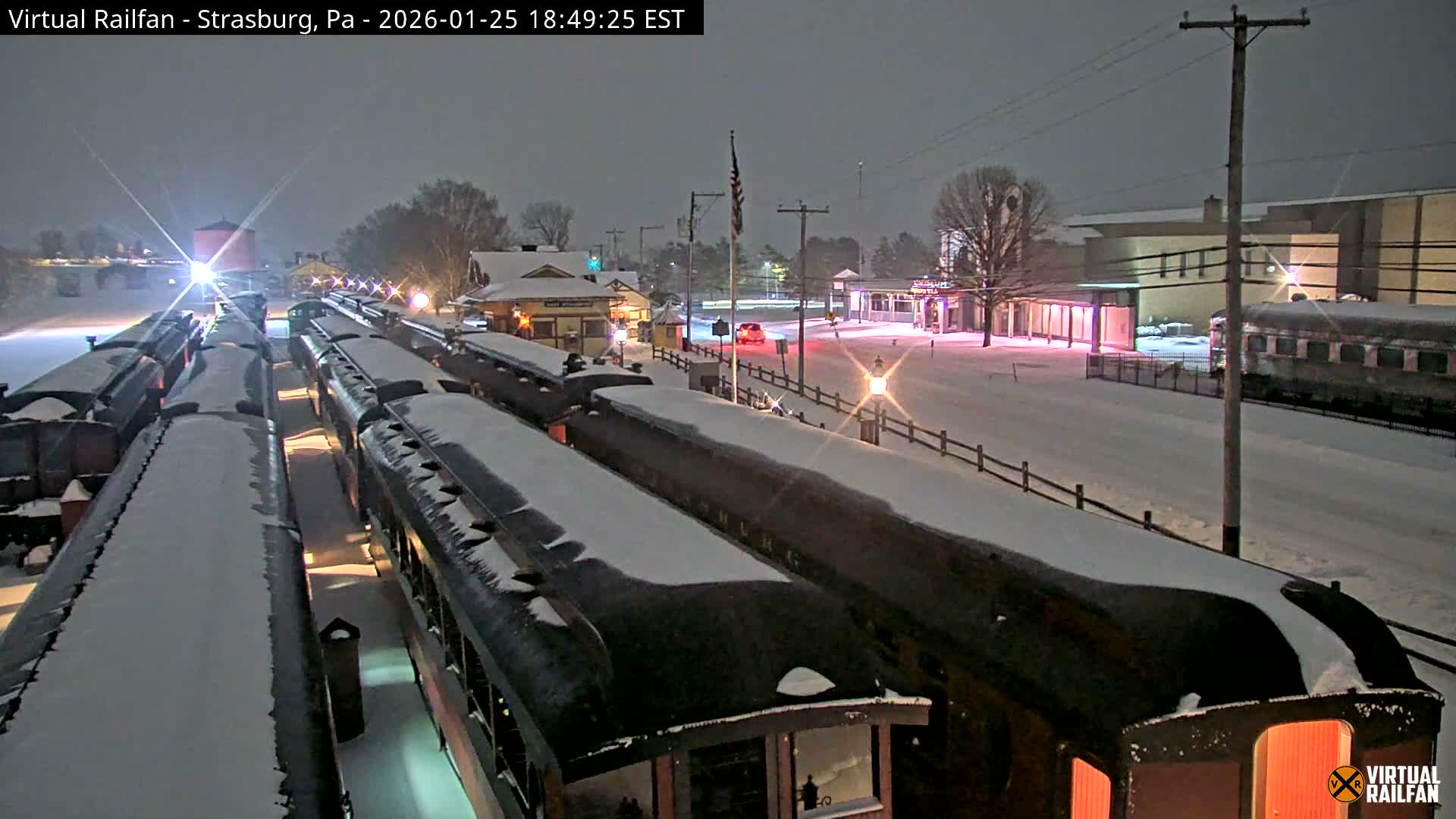 Pennsylvania, Strasburg Railroad Station & Railroad Museum of Museum Pennsylvania PTZ Live Cam - Strasburg, Lancaster, Pennsylvania, USA
