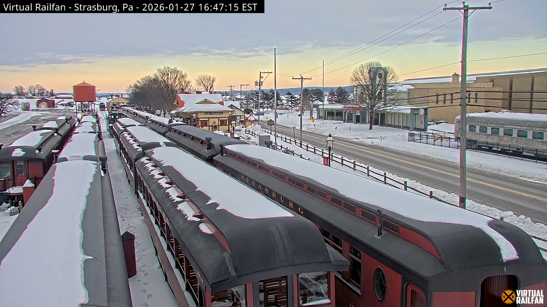 Pennsylvania, Strasburg Railroad Station & Railroad Museum of Museum Pennsylvania PTZ Live Cam - Strasburg, Lancaster, Pennsylvania, USA