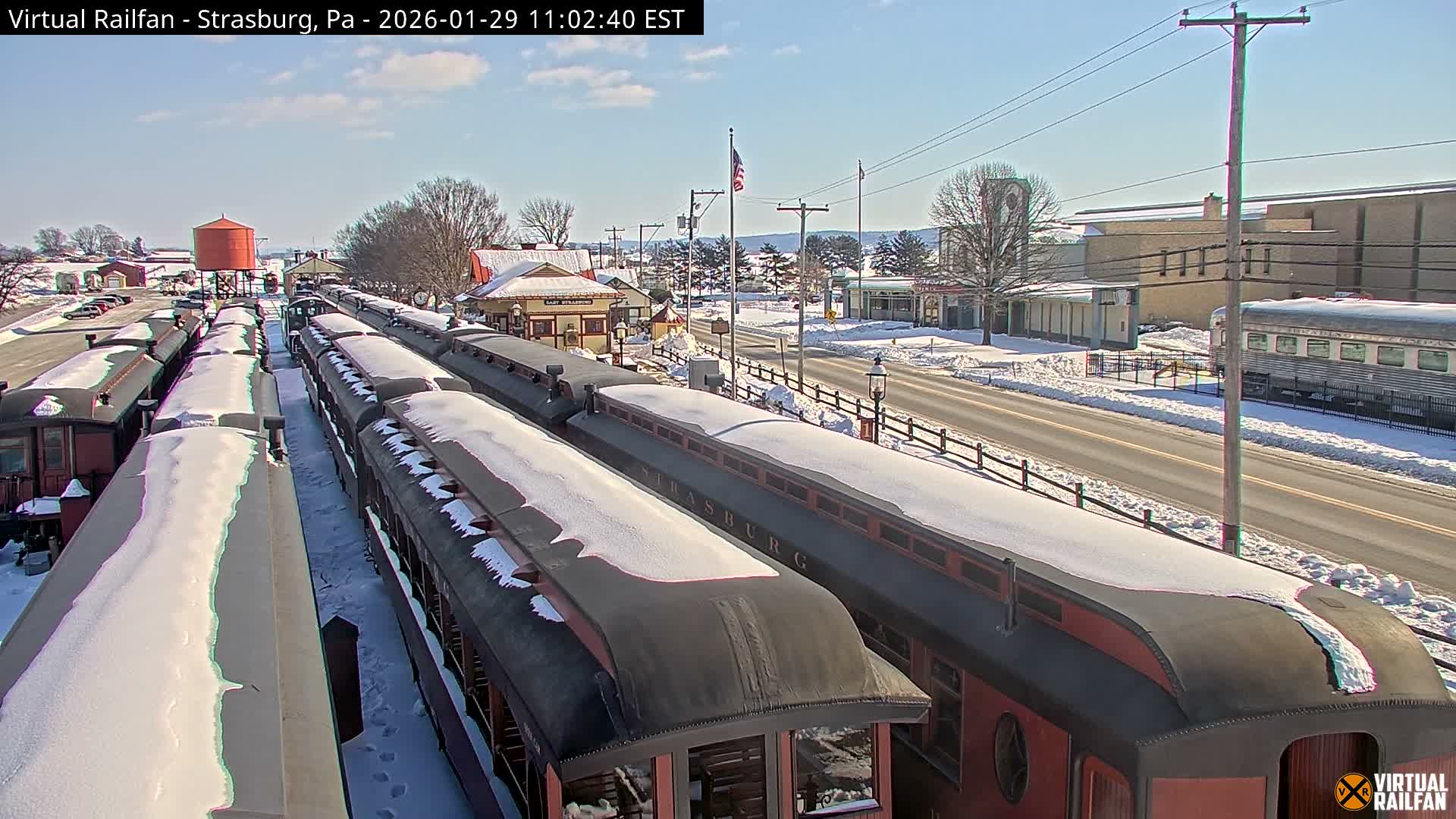 Pennsylvania, Strasburg Railroad Station & Railroad Museum of Museum Pennsylvania PTZ Live Cam - Strasburg, Lancaster, Pennsylvania, USA
