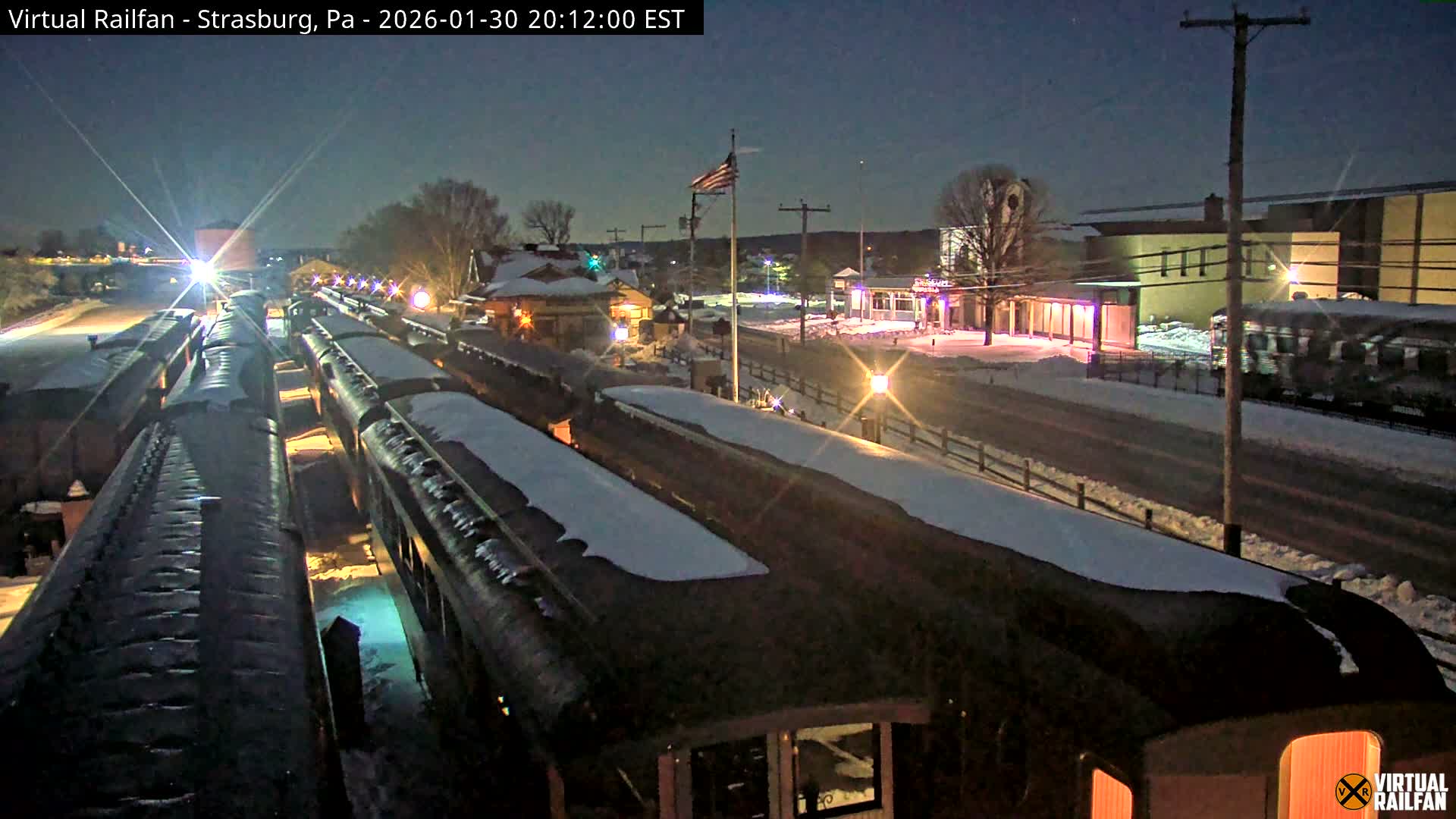 Pennsylvania, Strasburg Railroad Station & Railroad Museum of Museum Pennsylvania PTZ Live Cam - Strasburg, Lancaster, Pennsylvania, USA