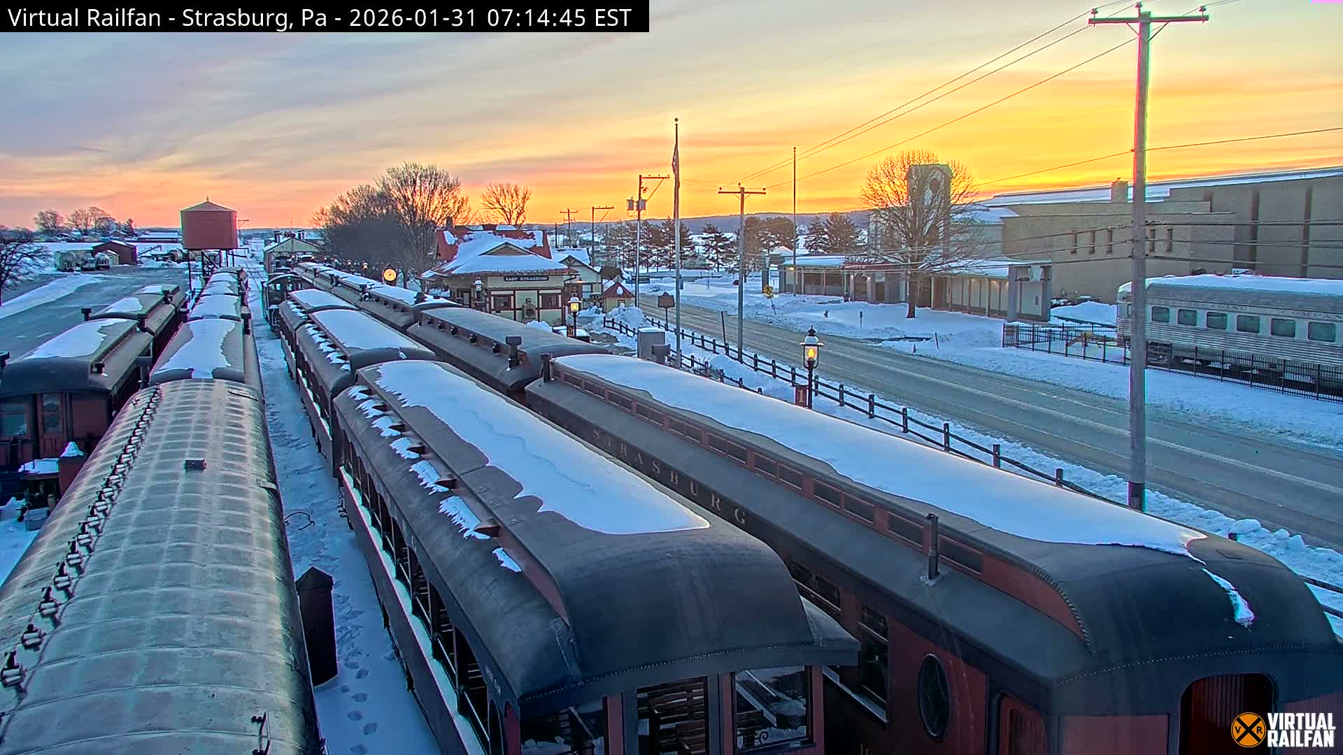 Pennsylvania, Strasburg Railroad Station & Railroad Museum of Museum Pennsylvania PTZ Live Cam - Strasburg, Lancaster, Pennsylvania, USA