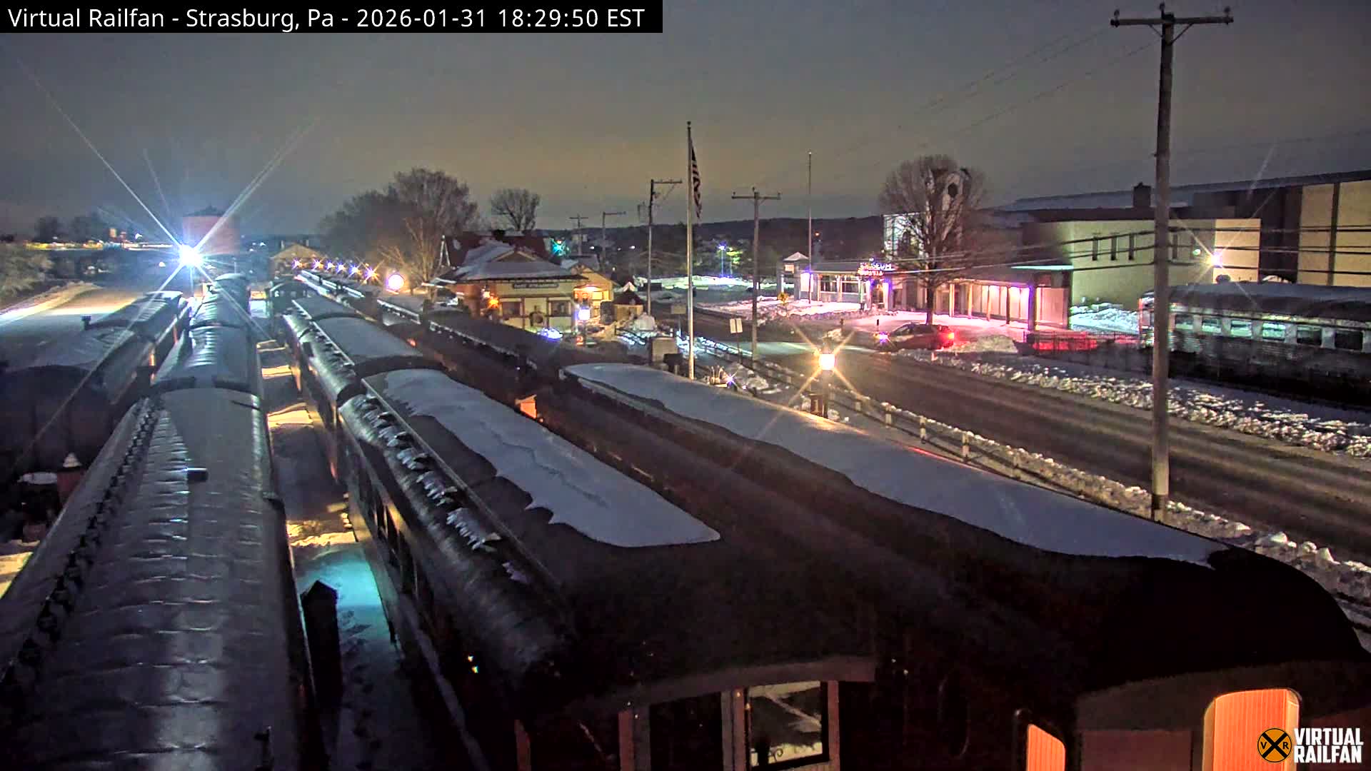 Pennsylvania, Strasburg Railroad Station & Railroad Museum of Museum Pennsylvania PTZ Live Cam - Strasburg, Lancaster, Pennsylvania, USA