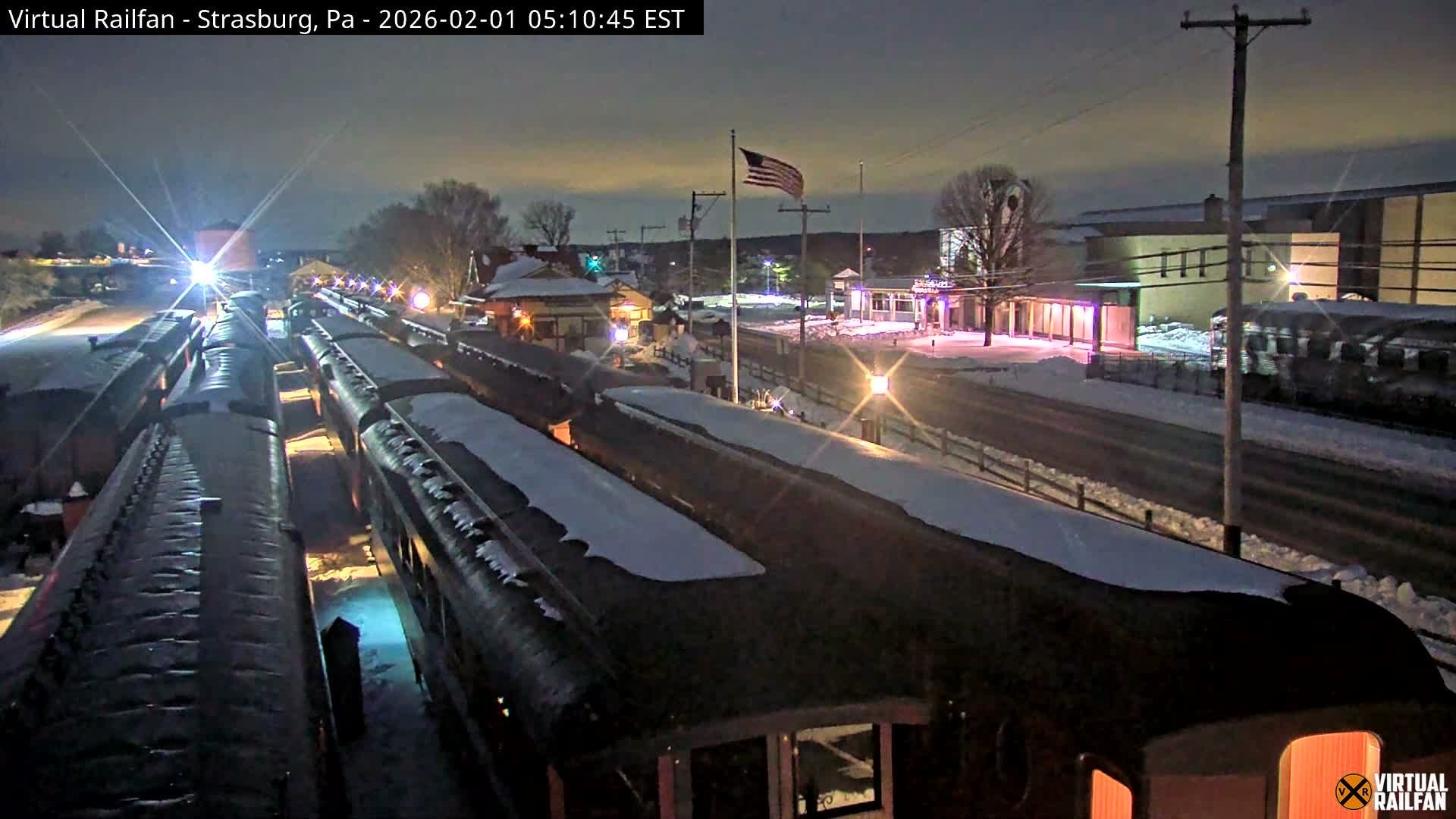 Pennsylvania, Strasburg Railroad Station & Railroad Museum of Museum Pennsylvania PTZ Live Cam - Strasburg, Lancaster, Pennsylvania, USA