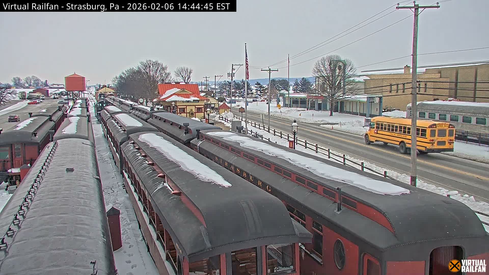 Pennsylvania, Strasburg Railroad Station & Railroad Museum of Museum Pennsylvania PTZ Live Cam - Strasburg, Lancaster, Pennsylvania, USA