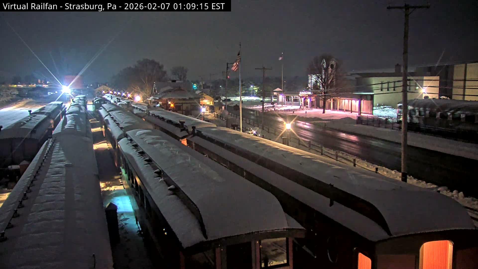 Pennsylvania, Strasburg Railroad Station & Railroad Museum of Museum Pennsylvania PTZ Live Cam - Strasburg, Lancaster, Pennsylvania, USA