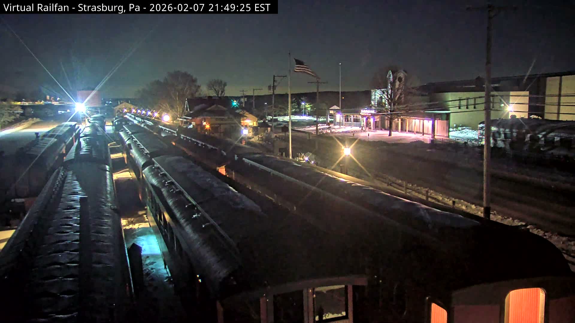 Pennsylvania, Strasburg Railroad Station & Railroad Museum of Museum Pennsylvania PTZ Live Cam - Strasburg, Lancaster, Pennsylvania, USA