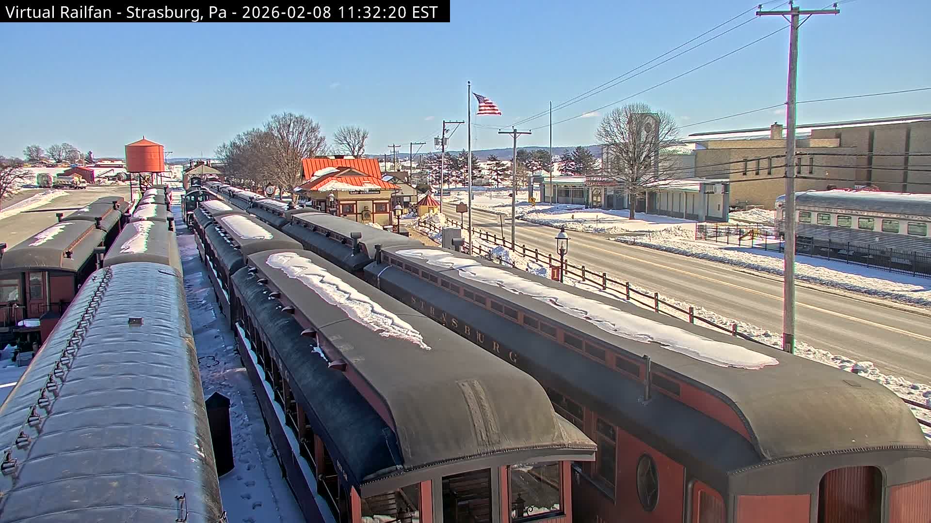 Pennsylvania, Strasburg Railroad Station & Railroad Museum of Museum Pennsylvania PTZ Live Cam - Strasburg, Lancaster, Pennsylvania, USA