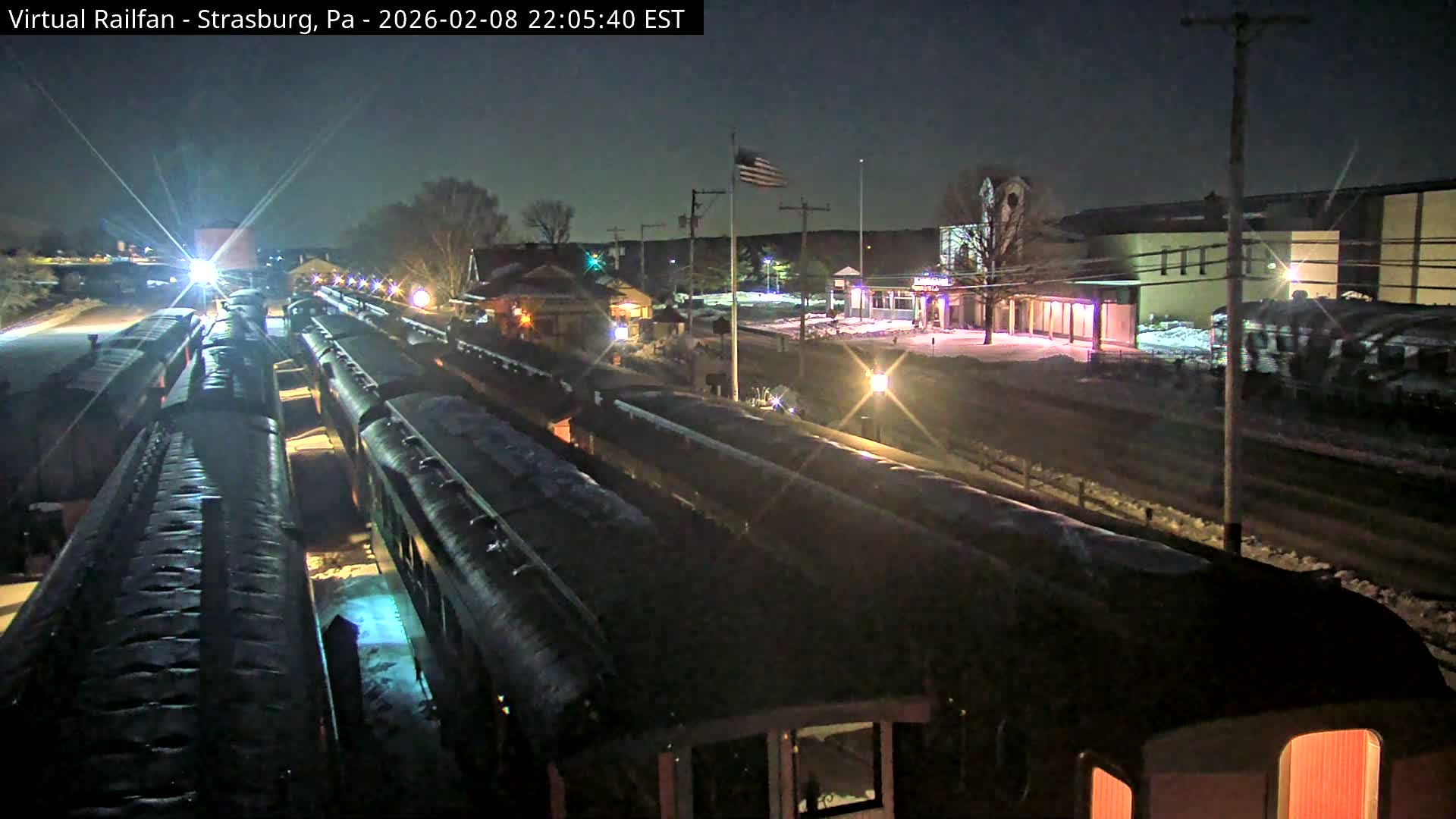 Pennsylvania, Strasburg Railroad Station & Railroad Museum of Museum Pennsylvania PTZ Live Cam - Strasburg, Lancaster, Pennsylvania, USA