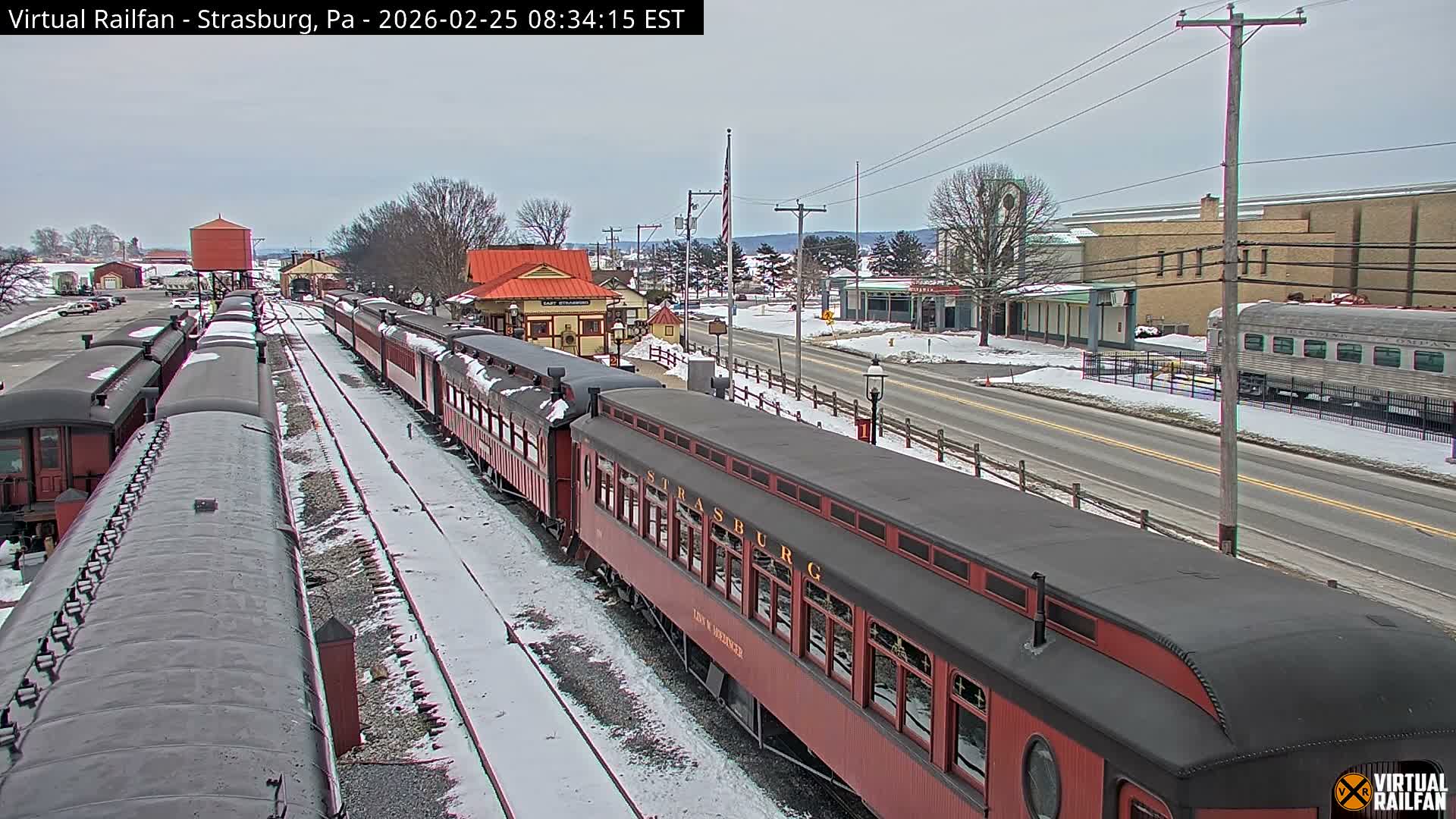 Pennsylvania, Strasburg Railroad Station & Railroad Museum of Museum Pennsylvania PTZ Live Cam - Strasburg, Lancaster, Pennsylvania, USA