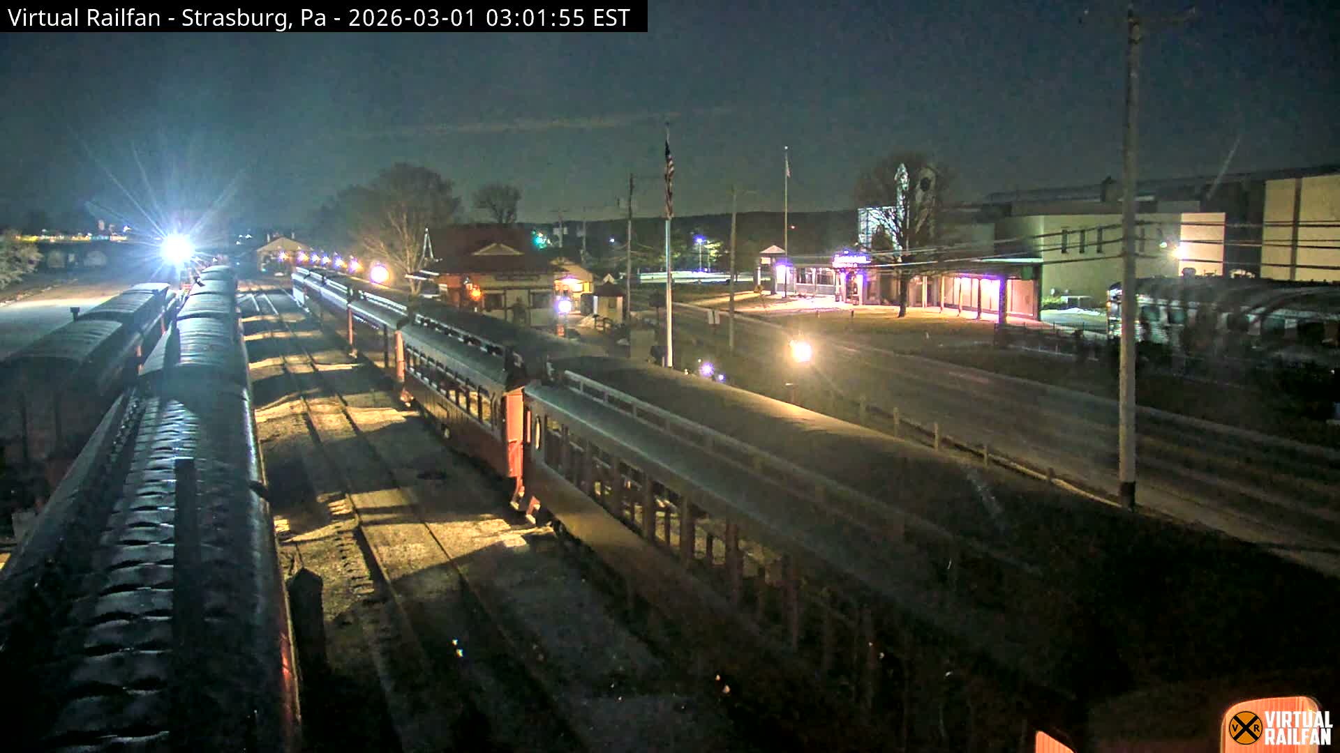 Pennsylvania, Strasburg Railroad Station & Railroad Museum of Museum Pennsylvania PTZ Live Cam - Strasburg, Lancaster, Pennsylvania, USA