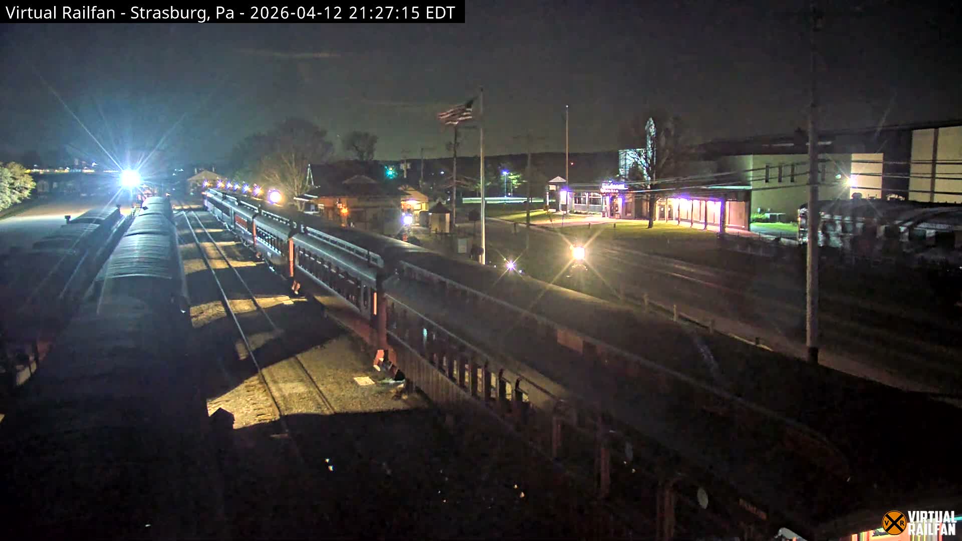 Pennsylvania, Strasburg Railroad Station & Railroad Museum of Museum Pennsylvania PTZ Live Cam - Strasburg, Lancaster, Pennsylvania, USA