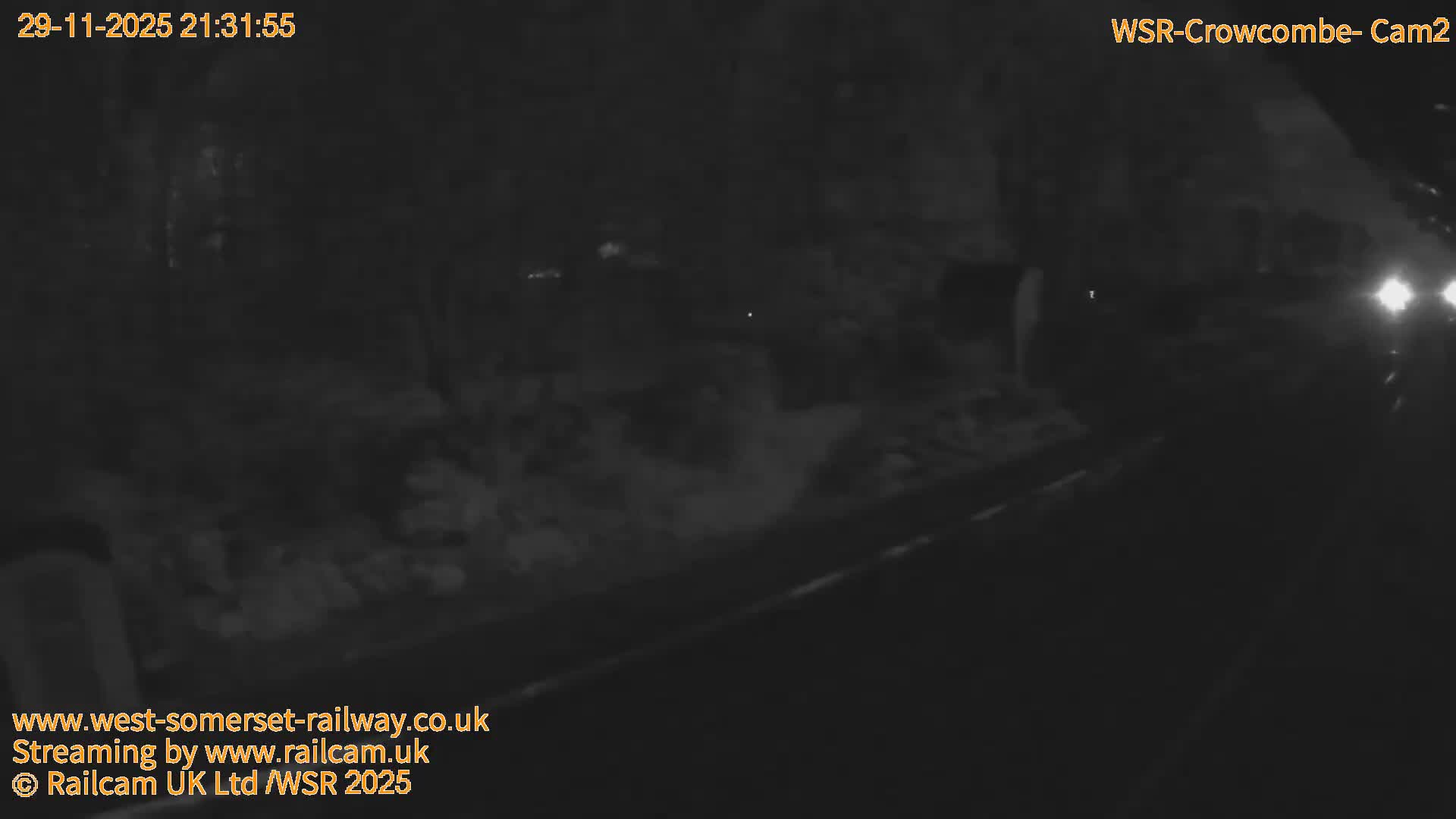 West Somerset Railway, Crowcombe Heathfield Railway Station towards East Live Cam - Taunton, Somerset, South West, England, United Kingdom