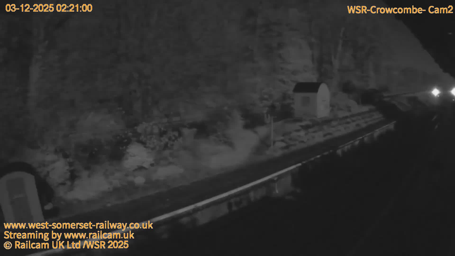 West Somerset Railway, Crowcombe Heathfield Railway Station towards East Live Cam - Taunton, Somerset, South West, England, United Kingdom