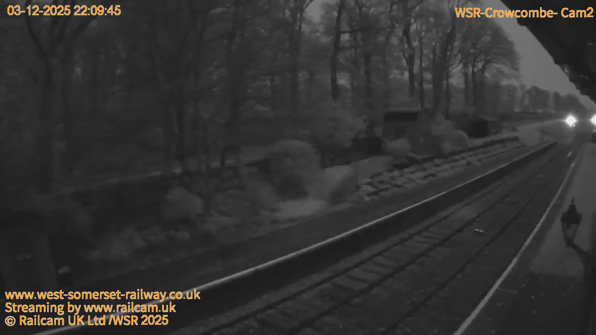 West Somerset Railway, Crowcombe Heathfield Railway Station towards East Live Cam - Taunton, Somerset, South West, England, United Kingdom