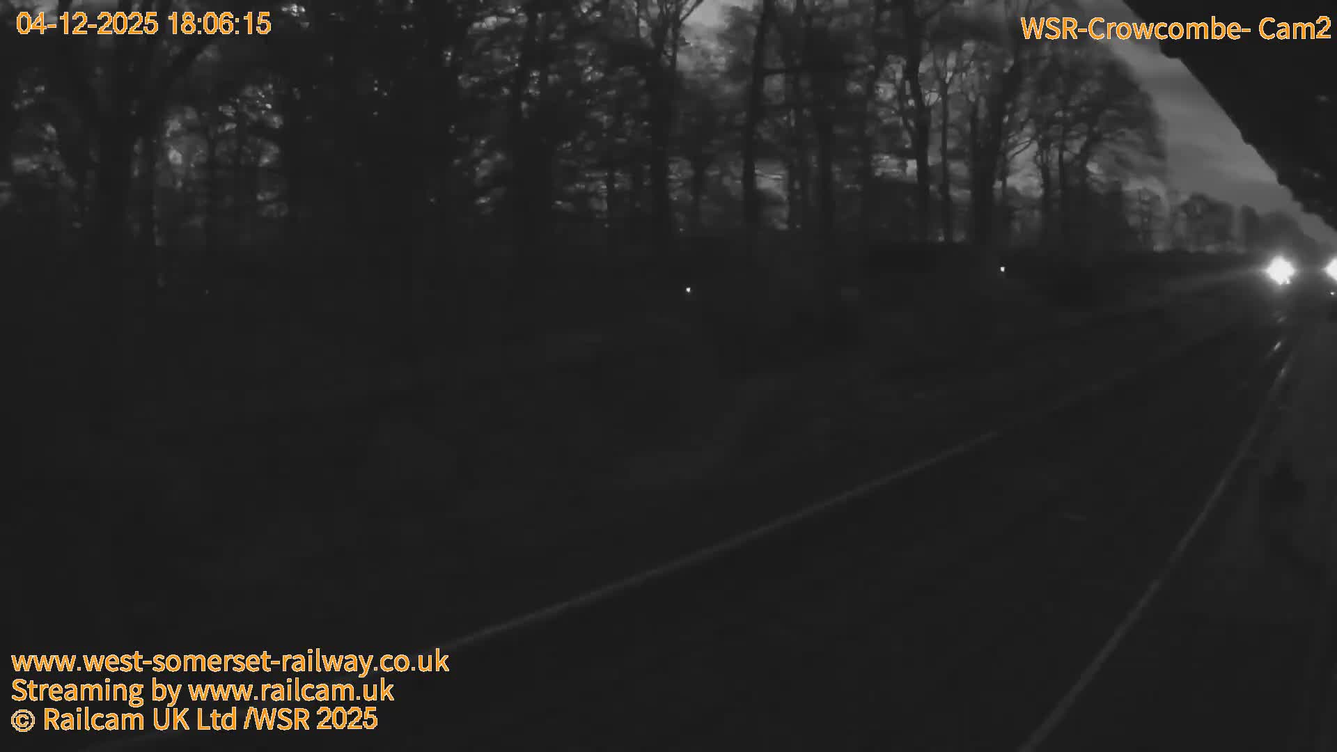 West Somerset Railway, Crowcombe Heathfield Railway Station towards East Live Cam - Taunton, Somerset, South West, England, United Kingdom