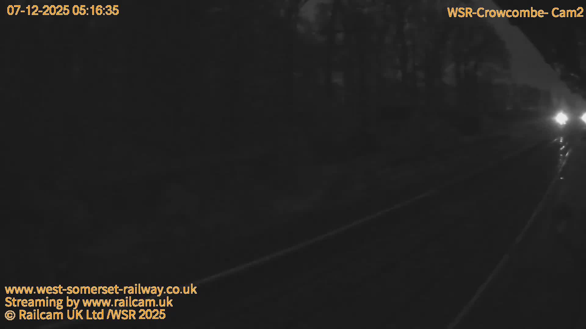 West Somerset Railway, Crowcombe Heathfield Railway Station towards East Live Cam - Taunton, Somerset, South West, England, United Kingdom