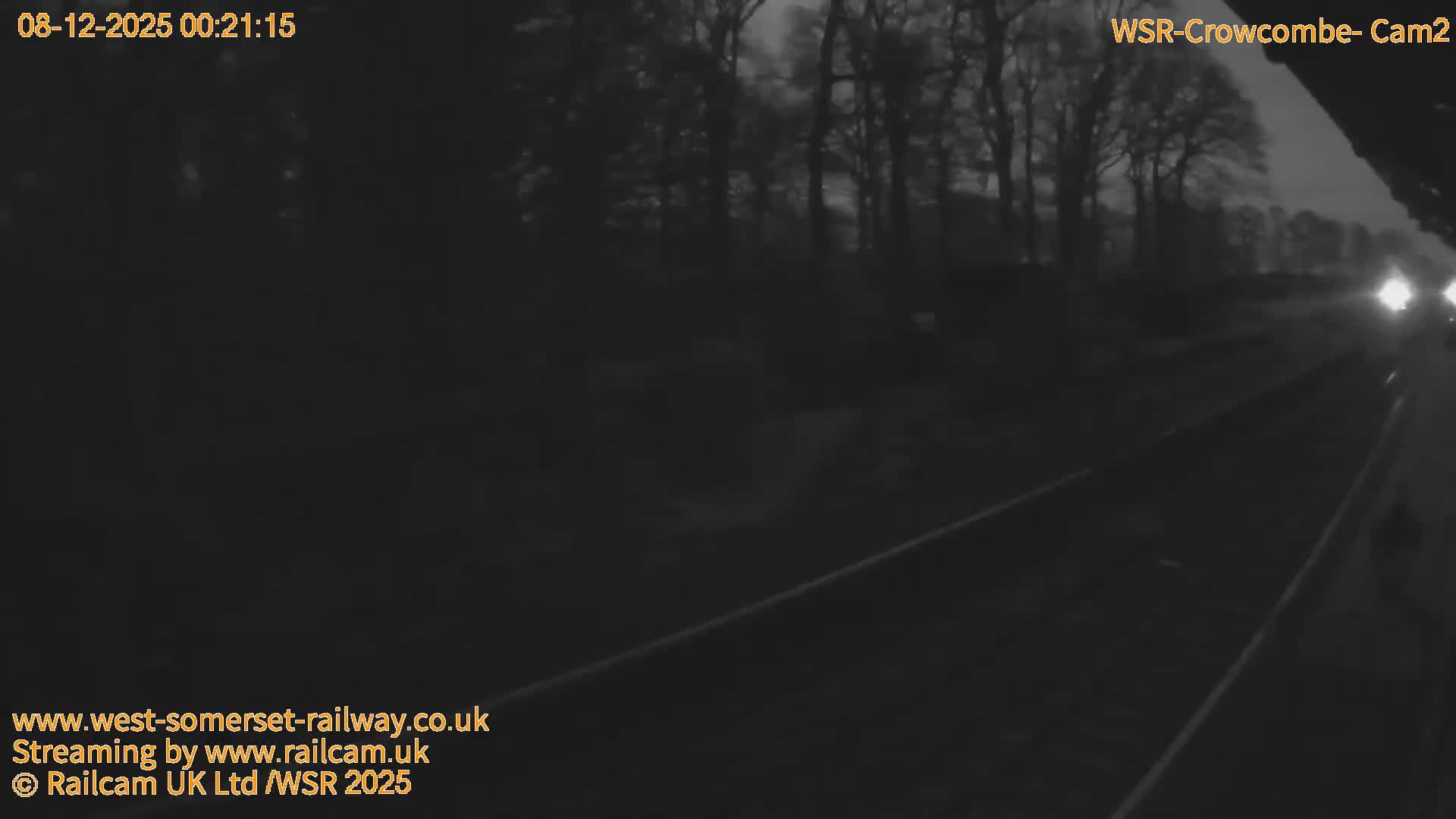 West Somerset Railway, Crowcombe Heathfield Railway Station towards East Live Cam - Taunton, Somerset, South West, England, United Kingdom