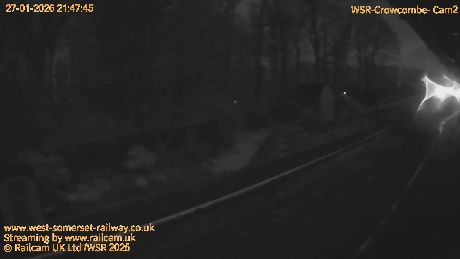 West Somerset Railway, Crowcombe Heathfield Railway Station towards East Live Cam - Taunton, Somerset, South West, England, United Kingdom