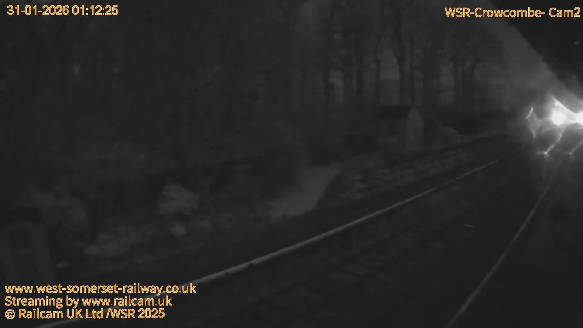 West Somerset Railway, Crowcombe Heathfield Railway Station towards East Live Cam - Taunton, Somerset, South West, England, United Kingdom