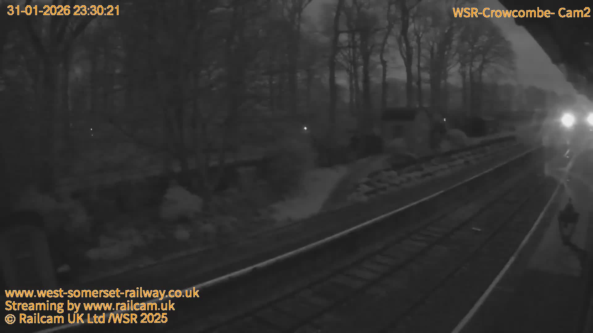 West Somerset Railway, Crowcombe Heathfield Railway Station towards East Live Cam - Taunton, Somerset, South West, England, United Kingdom