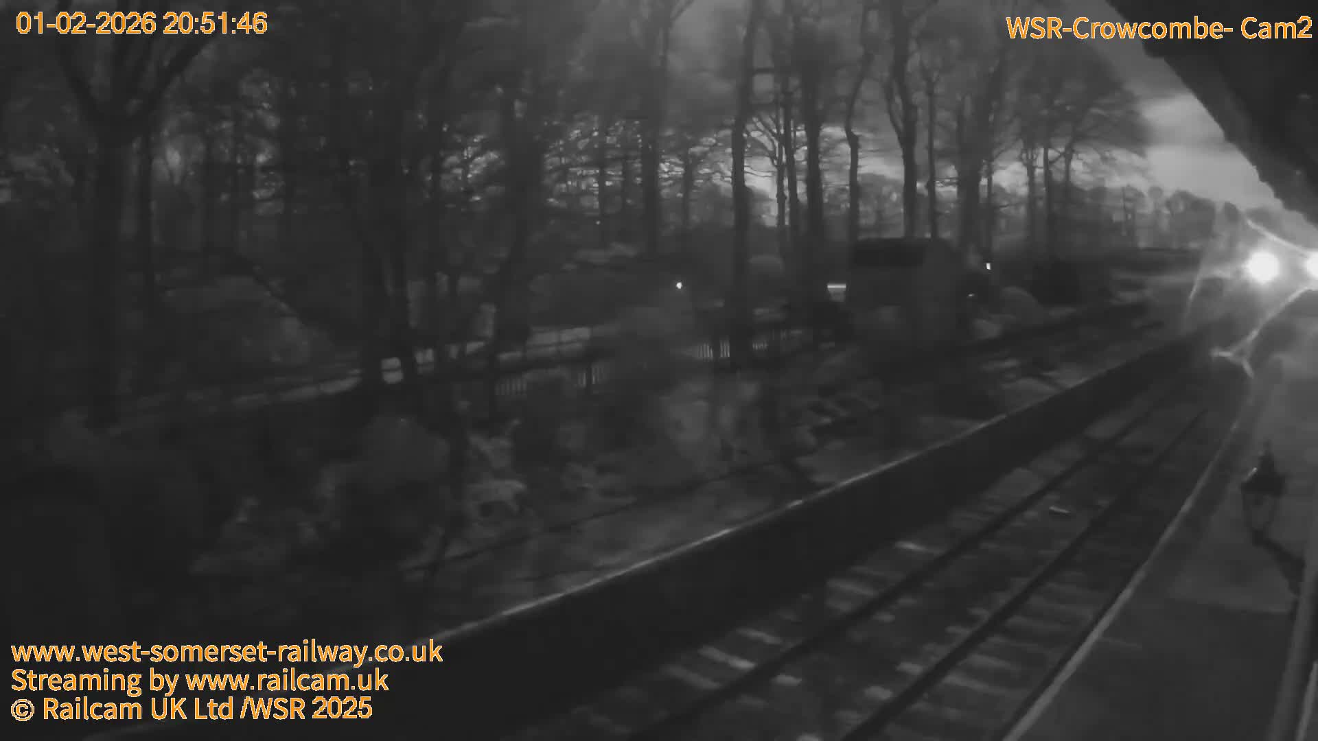 West Somerset Railway, Crowcombe Heathfield Railway Station towards East Live Cam - Taunton, Somerset, South West, England, United Kingdom