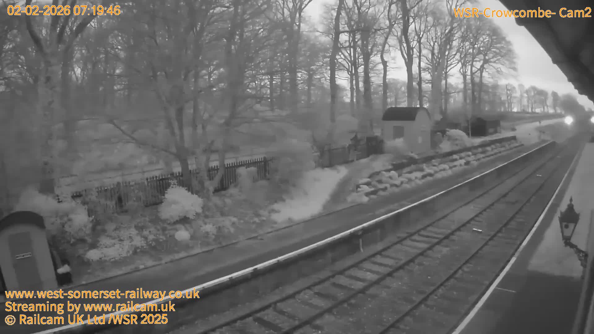 West Somerset Railway, Crowcombe Heathfield Railway Station towards East Live Cam - Taunton, Somerset, South West, England, United Kingdom