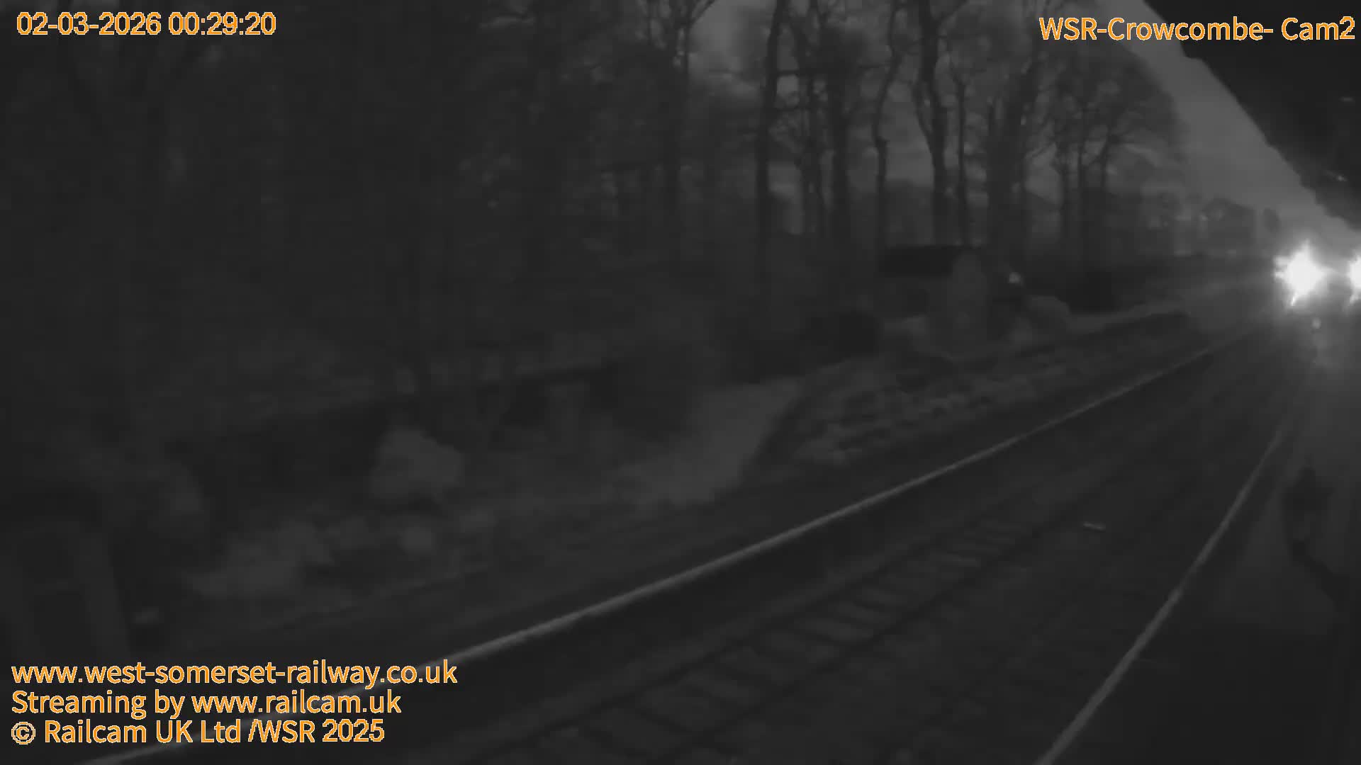 West Somerset Railway, Crowcombe Heathfield Railway Station towards East Live Cam - Taunton, Somerset, South West, England, United Kingdom