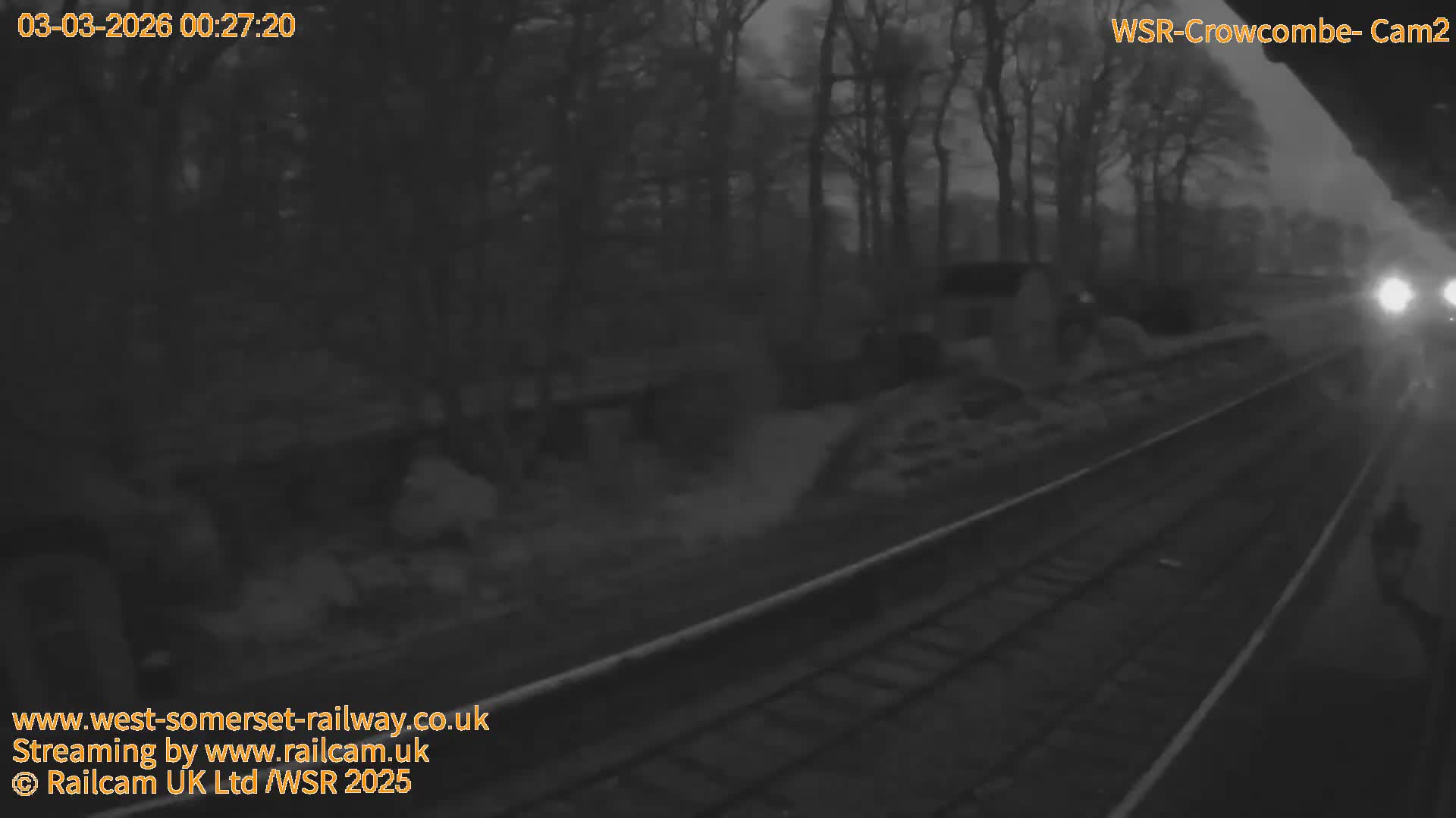 West Somerset Railway, Crowcombe Heathfield Railway Station towards East Live Cam - Taunton, Somerset, South West, England, United Kingdom
