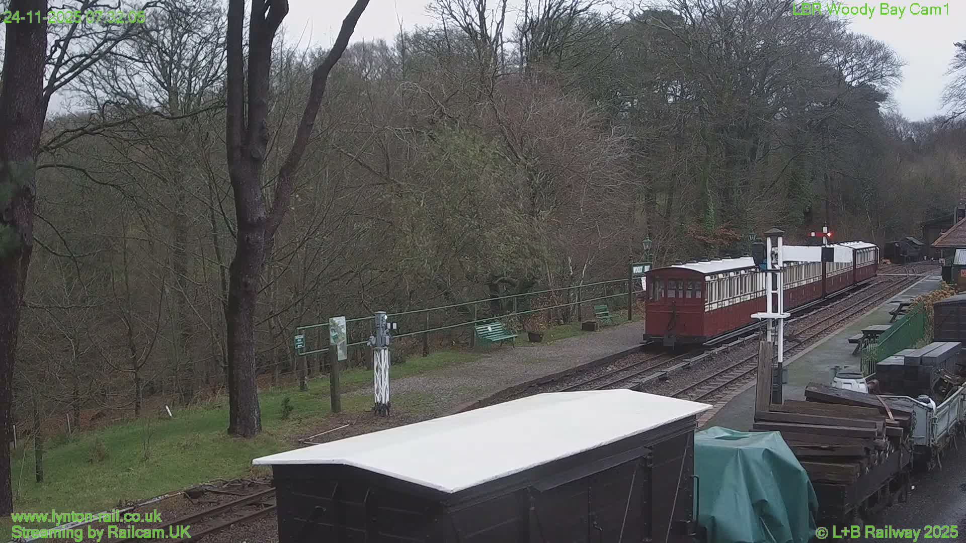 Barnstaple , Lynton & Barnstaple Railway Woody Bay  Station towards East Live Cam - Barnstaple, North Devon, Devon, South West, England, United Kingdom